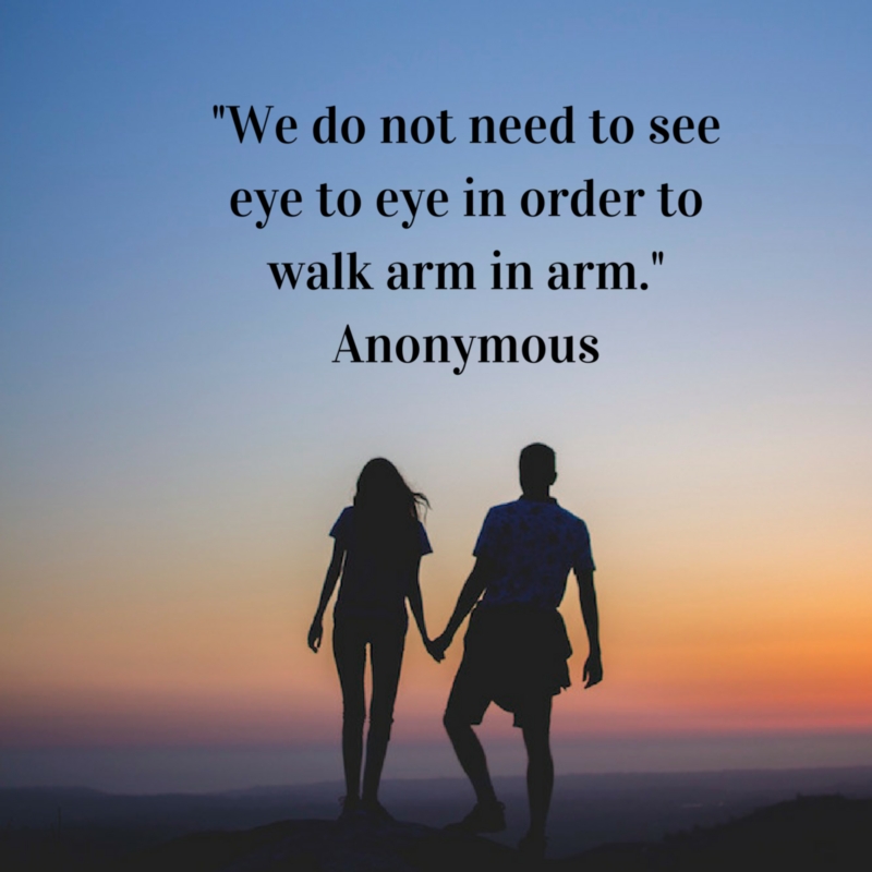 seeing eye to eye with your spouse